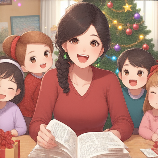 聖誕節快樂的圖片，外籍老師與學生互動學習英文，展現一對一教學的精彩過程，強調輕鬆愉快的英文學習體驗。