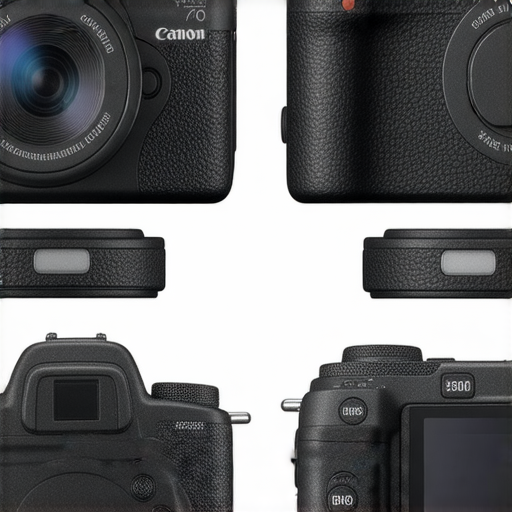 佳能新世代相機比較圖片，包括佳能750和R系列，各款相機的外觀、特點和功能，幫助攝影愛好者選擇最適合自己的相機，展示佳能的技術創新。