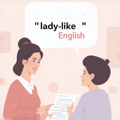 淑女英語全新定義的宣傳圖片，展示外籍老師與學生進行一對一教學的情景，強調親切互動與高效學習體驗，吸引學習者獲得流利英語交流能力。