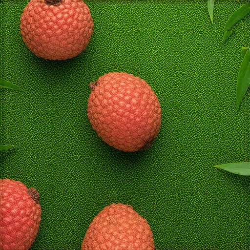 從草地到荔枝的食材轉換過程，展示新鮮的草地植物與成熟荔枝的對比，背景呈現豐富的自然環境，揭示奇妙食材背後的故事，帶出美味的源頭。