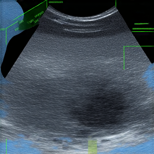 盆腔超聲波檢查過程中的醫療設備與檢查結果圖示，展示健康秘密與診斷資訊，讓你了解盆腔健康與疾病預防，提升英語能力，促進健康意識。