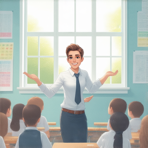 一位外籍老師在教室內指導學生，學生專心聆聽，展現出提升英文能力的潛力，教學環境充滿積極氛圍，展示尋找外籍老師的重要性。