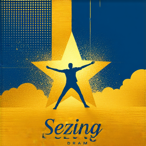 搶奪夢想的海報，展示成功的秘密和推動力，透過象徵的圖像表達追求目標的重要性，激勵人們不再遙遠的擁有理想與成功。