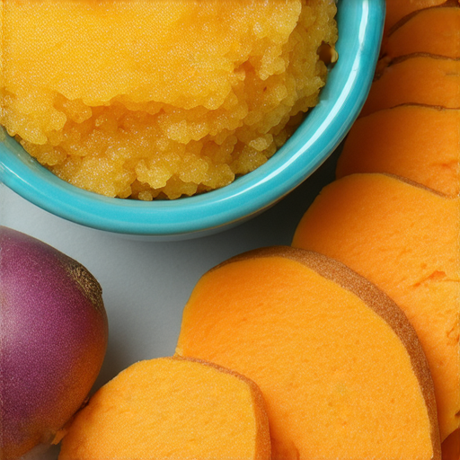 揭開小米與山藥的神秘面紗，美味組合的料理展示，色彩鮮豔的小米粥和煮熟的山藥片，傳遞出營養豐富的健康飲食理念，激發味蕾的完美搭配。