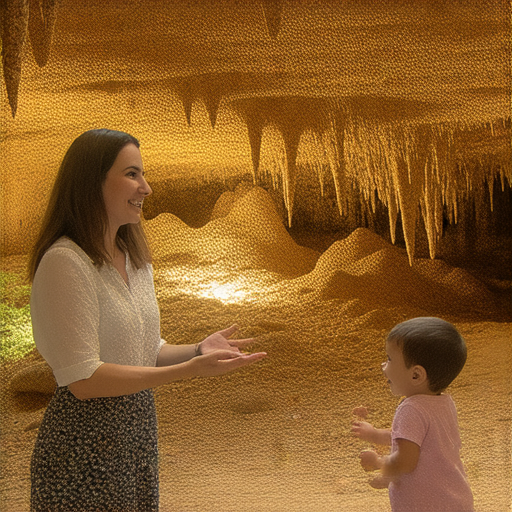 探索英文學習的洞穴奇境，專業外籍老師一對一教學的畫面，展現互動學習環境，學生積極參與，充分體現個性化教學的效果與樂趣。