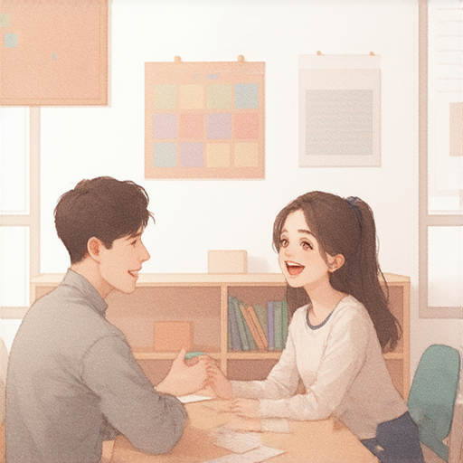 滑水英文課程一對一外籍老師指導，提升英語水平，專注於實用會話技巧，適合各級學習者，圖中展示學員與老師互動學習的愉快場景。