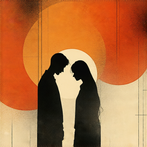 揭開絕育與緣分的秘密的概念圖，展示情感管理的策略，人物在思考與交流，象徵情感連結與心理調適，強調累積策略的重要性。