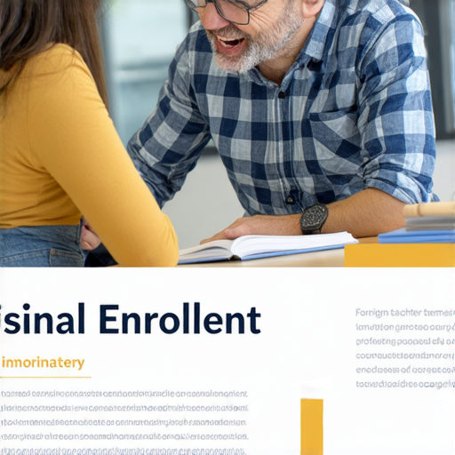 提升管工英文能力的廣告圖片，展示外籍老師與學生一對一專業教學場景，強調學習效果與互動性，呼籲立即體驗專業英文課程，增強職場競爭力。