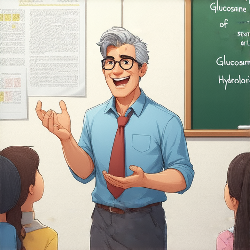 探索盐酸氨基葡萄糖的秘密，一位外籍英文老師在教室中對學生講解，教學氛圍生動有趣，立即聯繫老師一對一深入學習提升語言能力。