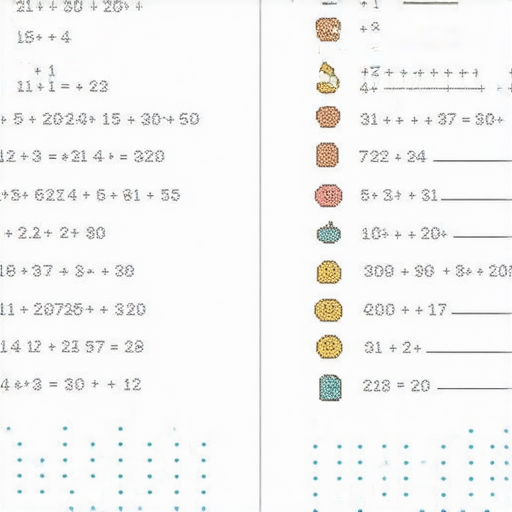 數學題列表，包含加法、減法、乘法和除法問題，適合不同年齡層和程度的學生，幫助提升數學技能與解題能力。