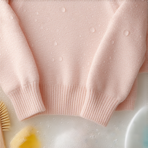 揭秘毛衣的保養秘訣，展示如何有效清洗和護理毛衣，讓每一滴水都不留下污漬，確保毛衣長久如新，保持最佳狀態的數位圖片。