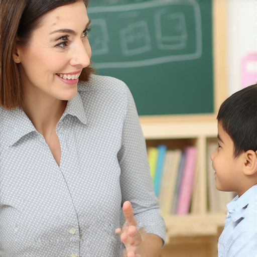 外籍英文老師與學生進行一對一英語學習，老師引導學生互動，展現學習的樂趣，背景為溫馨教室環境，強調探索語言魅力的體驗。