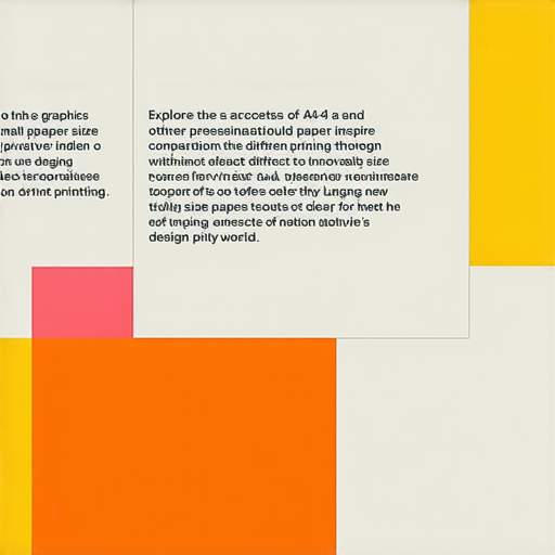 探索A4與其他紙張尺寸的秘密，展示不同印刷效果的比較圖，揭示印刷世界的新可能性，強調紙張尺寸對設計與排版的影響，展現創意與實用性的結合。