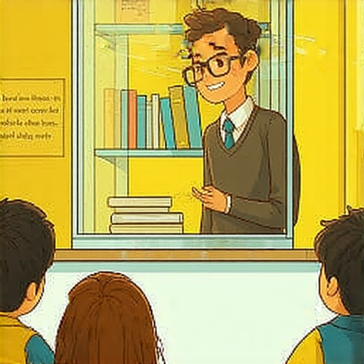 揭開玻璃展示櫃的奧秘，外籍老師在教室裡引導學生學習英文，探索知識與技巧，激發學習興趣，提升語言能力。