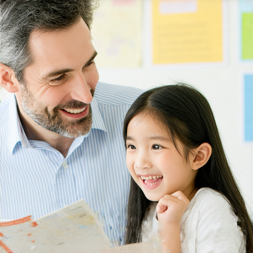 外籍老師與學生進行一對一英文教學，展示互動式學習場景，打破語言障礙，提升英語流利度，探索全新學習方式。