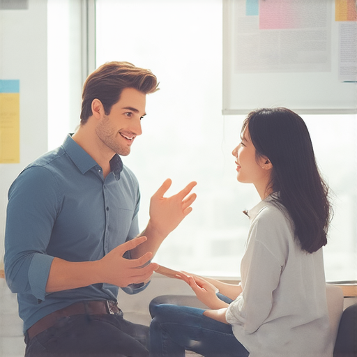 外籍英文老師與學生進行一對一對話課程，學習英語會話技巧，提升英文能力，創造全新學習之旅，激發學習興趣與自信。