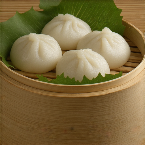 竹製蒸籠放置在木製餐桌上，蒸籠內裝滿新鮮的蔬菜和饅頭，蒸籠外觀精美，展示了傳統手工藝，適合用於健康烹飪，呈現美味的亞洲料理。