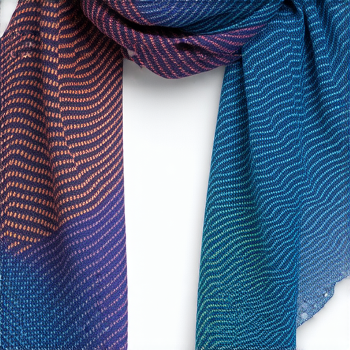 色彩繽紛的圍巾與顯微鏡圖案，呈現基因結構的複雜性，背景隱約顯示地震波動的波形，象徵著生活中隱藏的科學真相與自然奧秘。