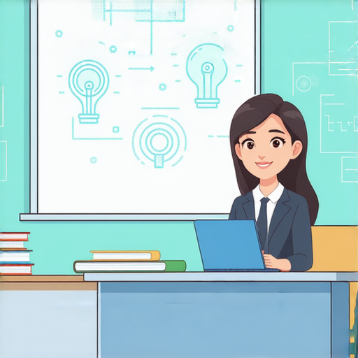 外籍老師一對一教學的場景，學生專注學習，提升英文能力與自信，背景顯示充電圖案，象徵學習過程中的進步與成長，展現活潑的學習氛圍。