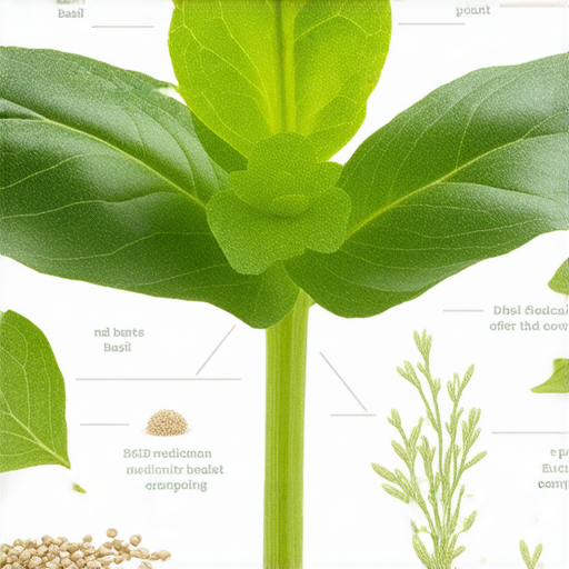 九層塔與乳頭的奇妙聯繫，展示中藥特性及其健康利益，圖片中含有九層塔植物與解剖圖示，揭示其在傳統草藥中的重要性與功效。