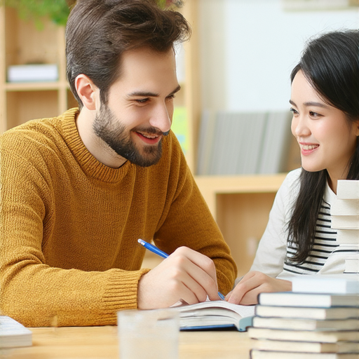 一名外籍教師與學生一對一進行英語學習，背景顯示輕鬆的學習環境，象徵掌握英文如煲水般容易，強調外籍教學服務。