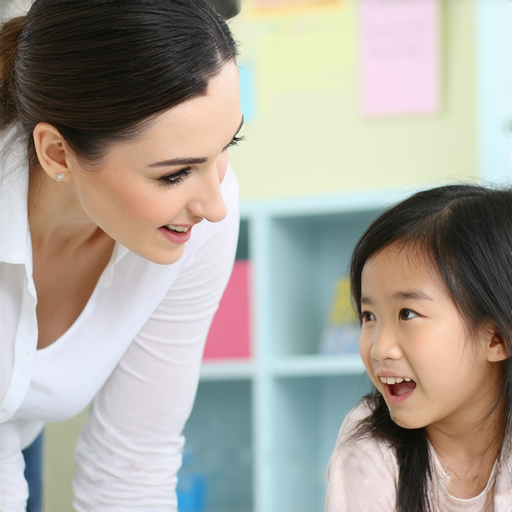 外籍英教師和學生進行一對一教學，學生專注聆聽，環境輕鬆互動，展現流利英文學習的魅力，強調個性化教學的優勢，帶來最佳學習體驗。