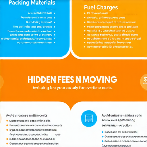 搬屋公司收費揭秘的圖片，顯示各種隱藏費用例如包裝材料、燃油費、超時費用等，幫助搬家人士了解搬屋過程中可能產生的額外開支，避免不必要的經濟負擔。