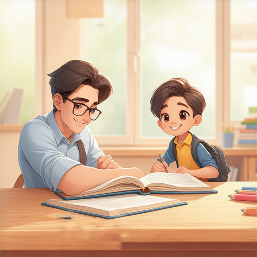 一位外籍老師正在與學生進行一對一的英語教學，學生專注聆聽，教學環境輕鬆愉悅，展現出逆轉英語學習的魔力，帶來全新的學習體驗。