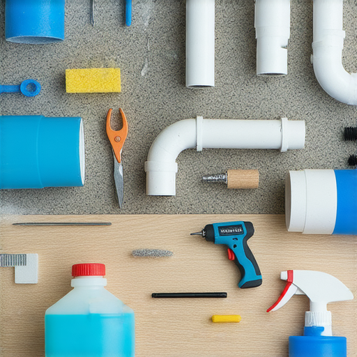 急救漏水技巧示範，家中水患應對指南，顯示水管損壞處及修補工具，教您如何迅速解決漏水問題，提升家庭安全和修繕效率。