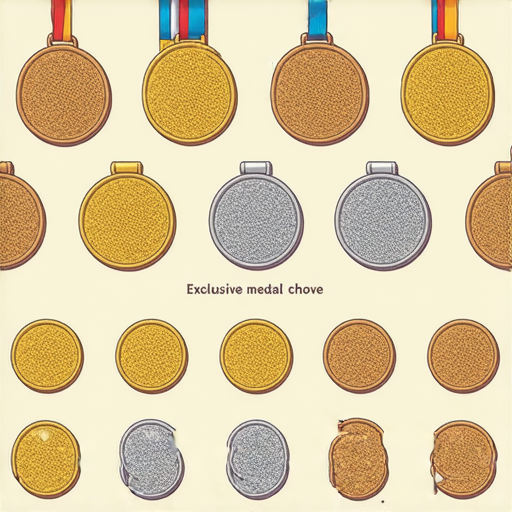 專屬你的卡通獎牌展示，配有多種設計和顏色，強調每個獎項的獨特意義，適合各種場合，立即訂做獨特獎牌，讓頒獎時刻更難忘。