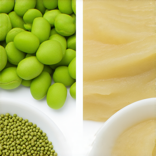 綠豆與綠豆沙的比較圖，展示綠豆的外觀與綠豆沙的質地，適合學習相關英語詞彙，提升英語表達能力，了解傳統食材的文化意義。