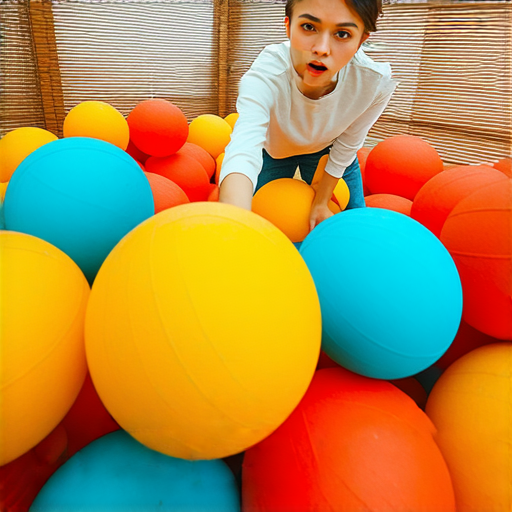 一名學生與外籍老師進行一對一英語學習，學生練習閃避技巧，背景展示閃避球，象徵靈活的英文溝通能力，傳達輕鬆學習的氛圍。