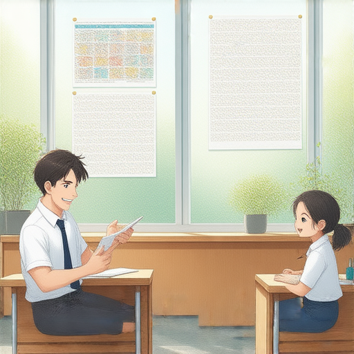 外籍老師與學生進行一對一英文課程互動，教室環境舒適，學生專注學習，顯示出開啟語言新世界的體驗，充分展現外語學習的樂趣與效果。