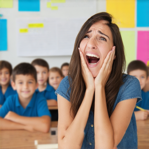 流淚成長的外籍老師正在指導學生學習英語，學生專注聆聽和互動，心靈互動讓英語學習充滿感動，鼓勵更多人加入學習行列。