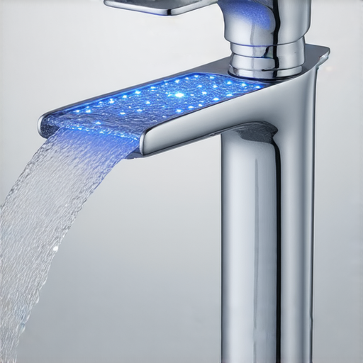 3M三合一LED水龍頭展示，水流中閃爍的LED燈光營造出視覺享受，適合家居浴室使用，提升洗手樂趣和便利性，洗手同時享受科技帶來的清新感受。