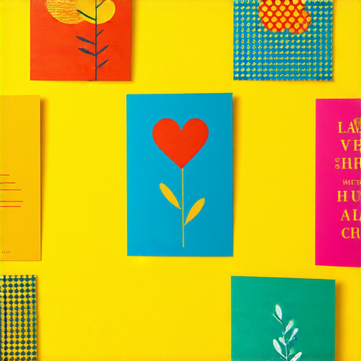 賀卡設計秘訣的圖像，展示多樣化的賀卡範例，色彩鮮豔且創意十足，吸引眼球，讓您的賀卡在眾多作品中脫穎而出，提升設計技巧，學習如何創造獨特的賀卡。