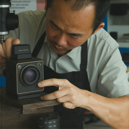 深水埗相機維修中心專業技術人員正在維修舊相機，讓舊設備重生，增加拍攝效果，展現新感動，吸引喜愛攝影的顧客，享受更高品質的攝影體驗。