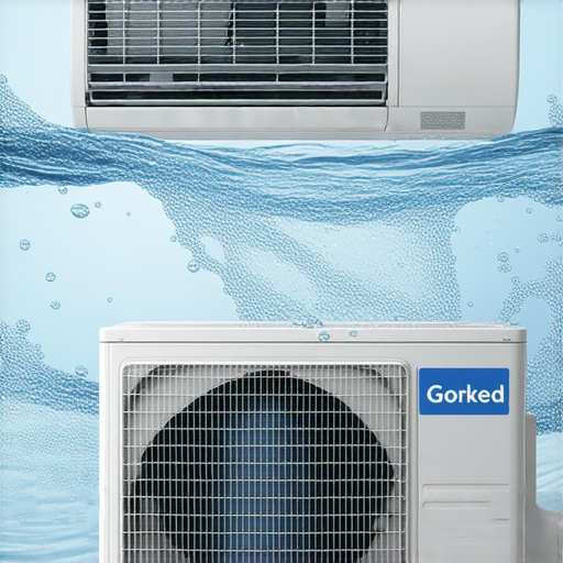 冷氣機漏水的原因分析，展示冷氣機內部結構，強調水管堵塞及冷凝水排放不良的問題，提醒用戶定期檢查保養。