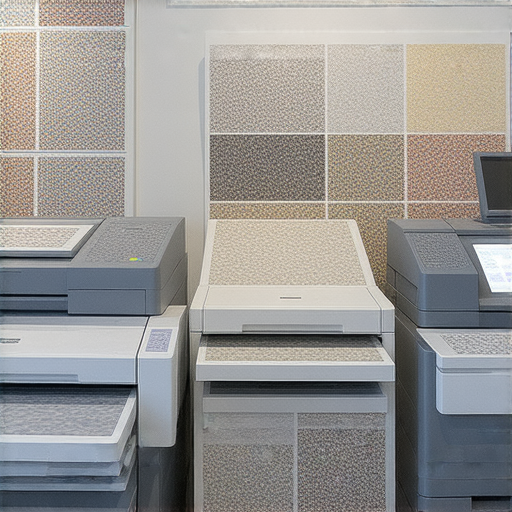 旺角印刷公司展示創意設計樣本，專業器材運作中，顯示高品質印刷過程，吸引客戶探索香港最佳印刷選擇，實現無限創意可能。