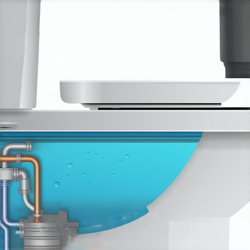 廁所水箱內部結構示意圖，展示水箱如何影響家庭用水效率與生活質量，強調水箱設計與功能對環保的重要性。