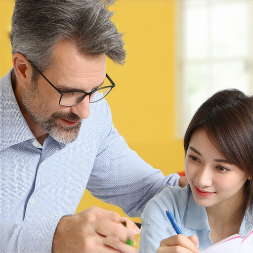 外籍老師與學員進行一對一英語教學，學生在積極參與學習過程中，展現探索英語學習新境界的興奮與好奇，開始他們的語言旅程。