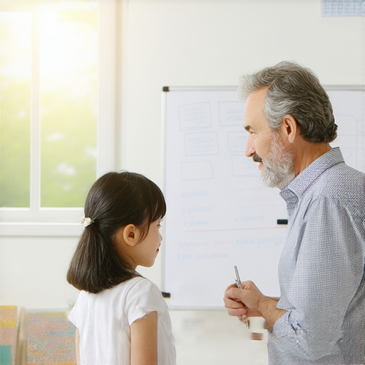 外籍老師一對一授課場景，學生專注聽講，提升英文能力，讓學習更有效，揭開瑕疵的秘密，立即探索學習新方法。