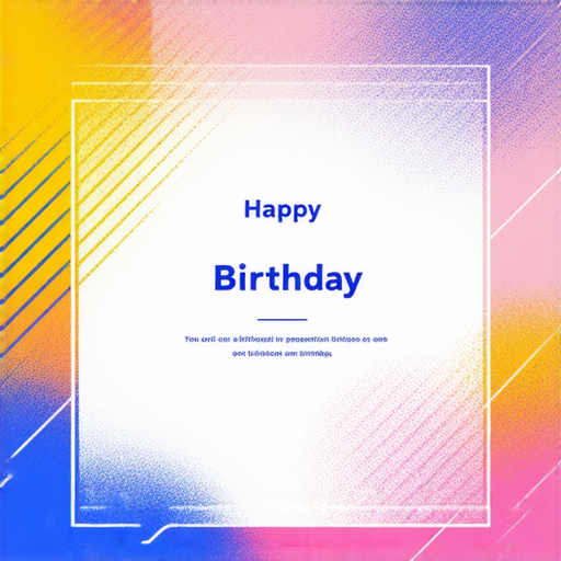 獨特生日卡片範本展示，色彩繽紛的設計吸引眼球，創意祝福文字搭配精美插圖，讓你的生日祝福瞬間升級，增添特殊的情感。