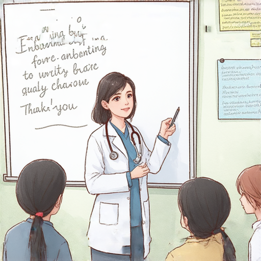 感謝醫生的信圖片，教學英文表達，展示外籍老師一對一教學服務，提升醫療感謝信的寫作能力，讓你學會如何用英文表達感謝。