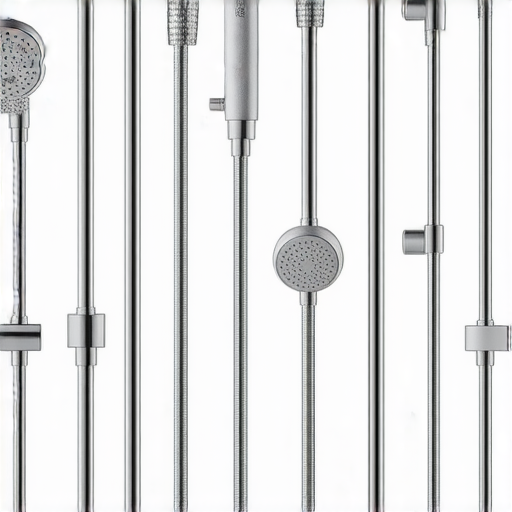 日本家居花灑喉的各種型號展示圖，顯示不同材質與設計，強調選擇花灑喉的技巧與細節，幫助消費者了解最佳選擇。