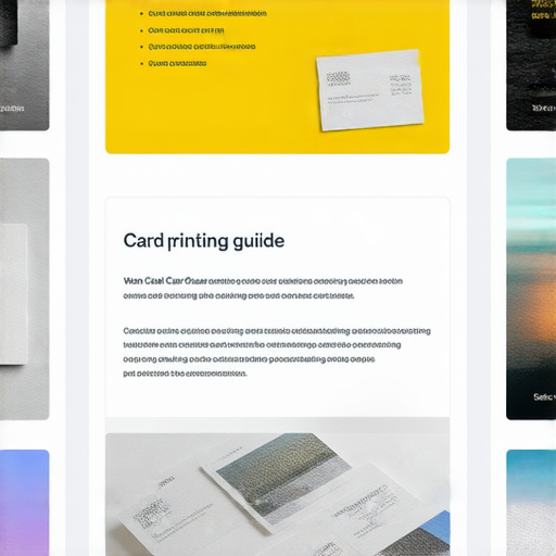 灣仔印卡片攻略的印刷服務展示圖，包含不同風格的卡片樣本，強調如何選擇合適的印刷服務，讓作品在設計和質量上脫穎而出，吸引顧客目光。