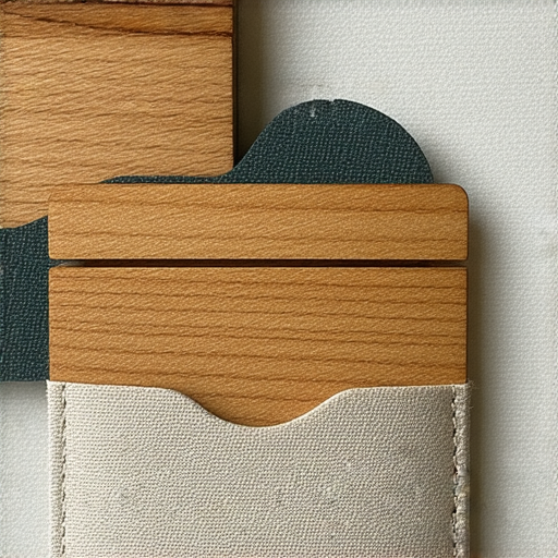 自製木與布卡片套展示，其獨特設計結合自然材質及手工藝魅力，展現現代風格與個性，讓你告別普通卡片套，感受創意的無限可能性。