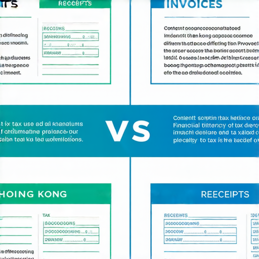 揭秘香港收據與發票的五大差異，圖解清晰且易懂，幫助了解兩者在用途、合法性、內容及稅務處理上的區別，讓你掌握重要的財務知識。