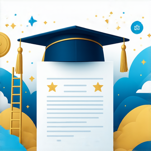 揭開畢業證書的秘密，顯示畢業證書和多個機會的象徵，如職場、升學和創業，強調它所帶來的意想不到的好處與未來發展的潛力。