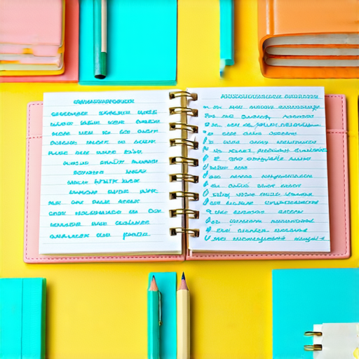 探索個性化記事簿的魅力，展現各式靈感記錄的頁面，色彩繽紛的筆跡與裝飾，激發創意與自我表達的方式，讓靈感隨時隨地被捕捉。